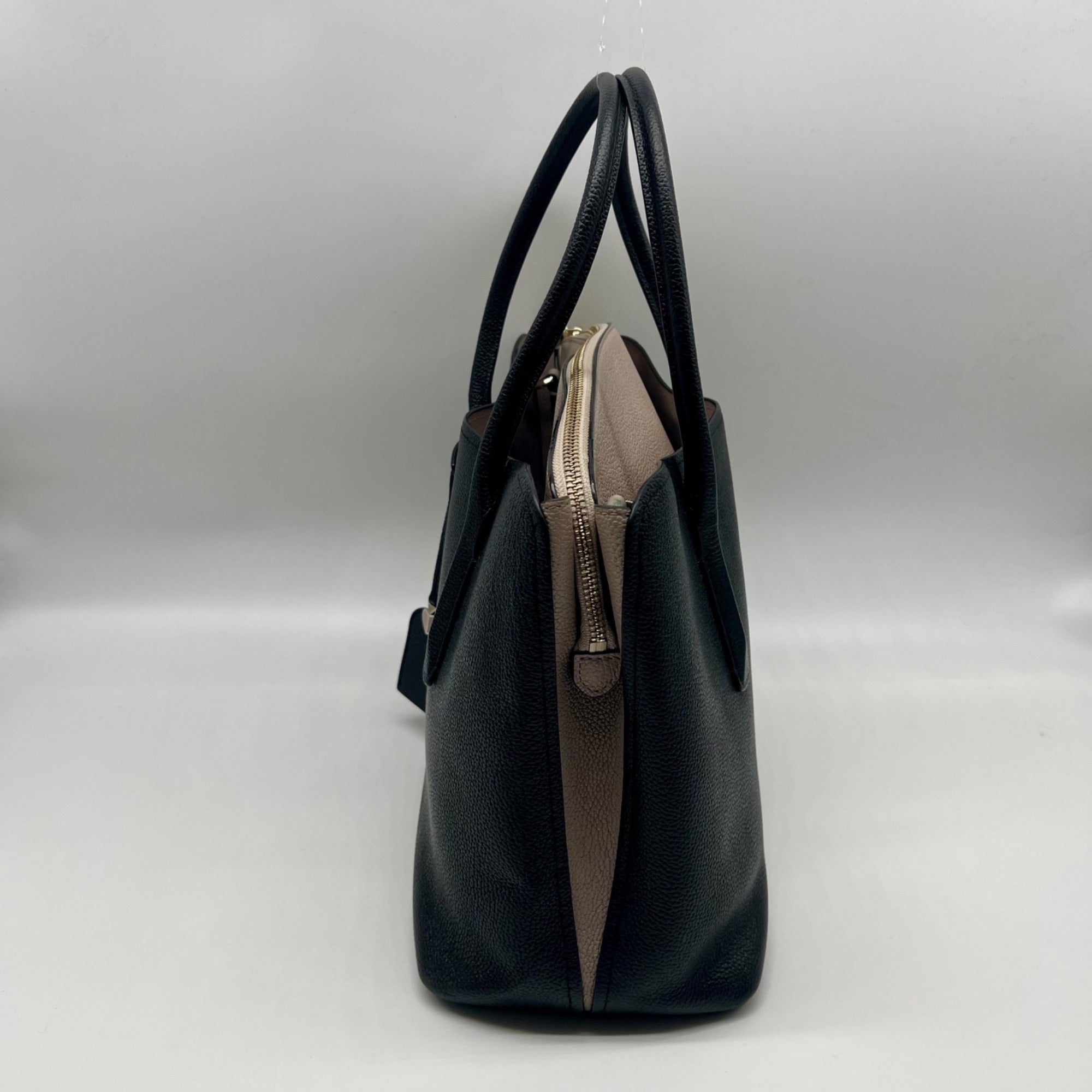Kate Spade Black Pebbled Leather Margaux Satchel Bag