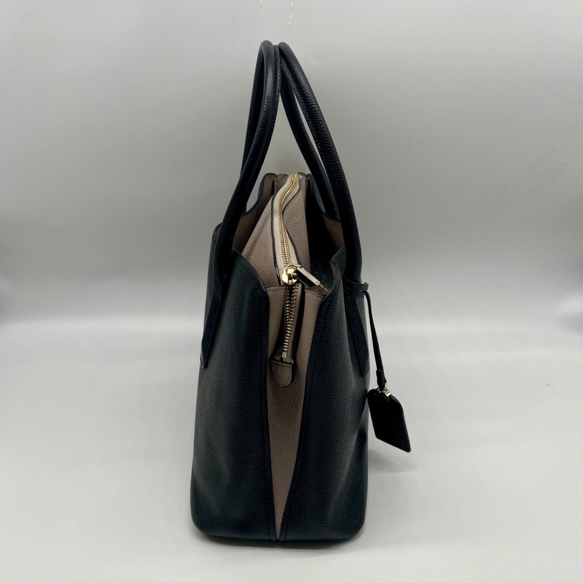 Kate Spade Black Pebbled Leather Margaux Satchel Bag