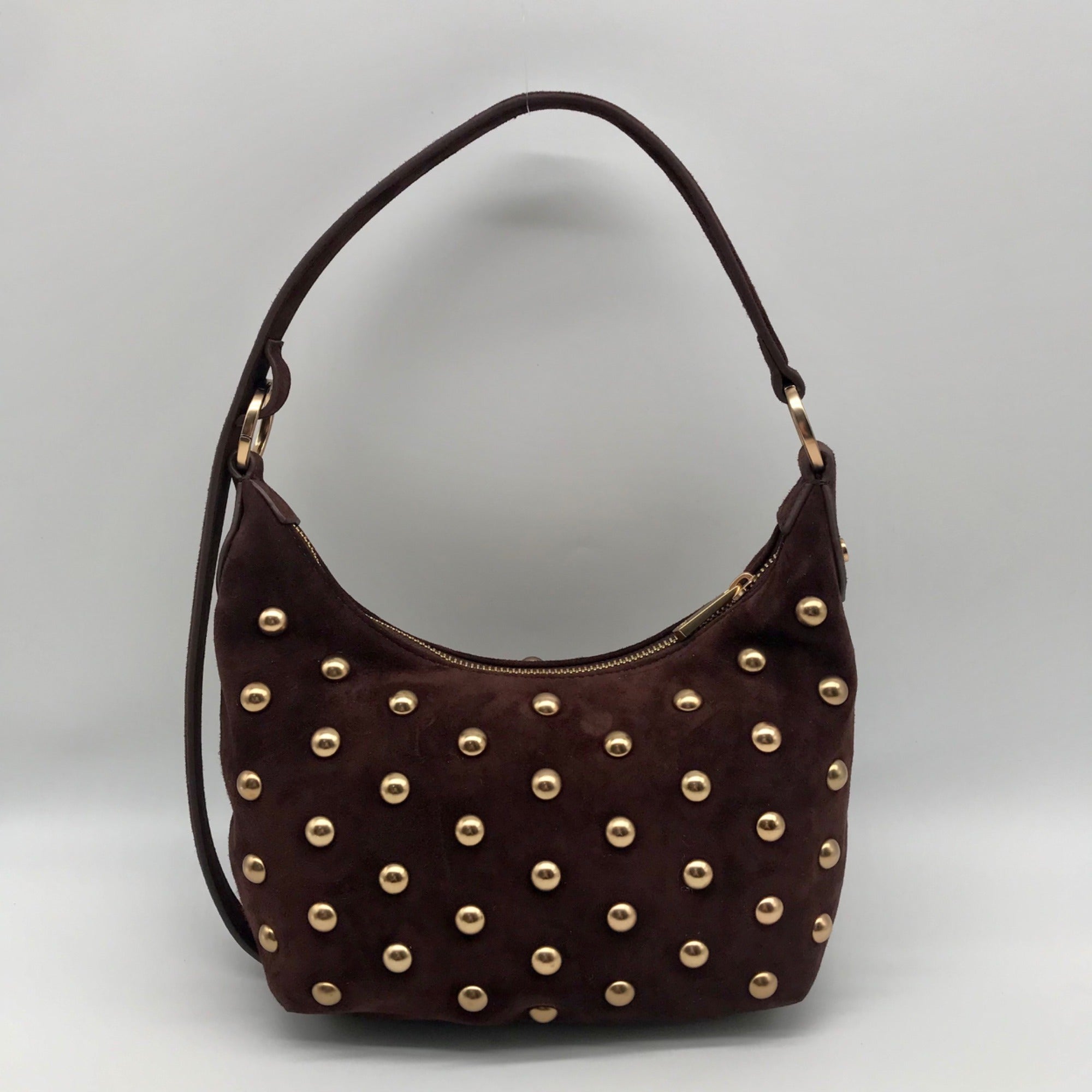 Sam Edelman Spiced Pecan Leather Convertible Bracelet Handle Crossbody Bag