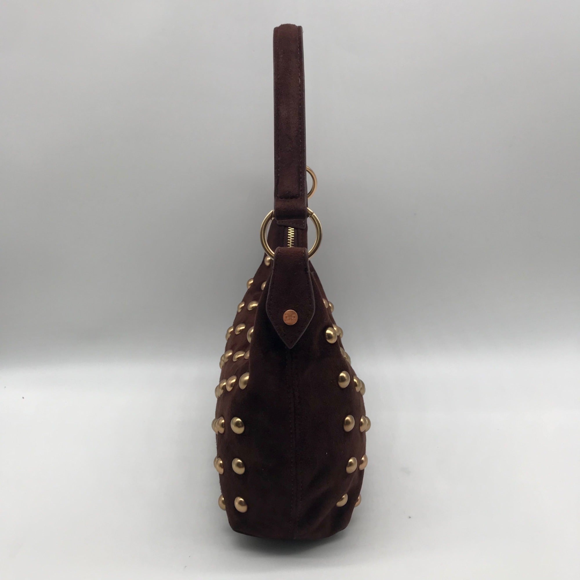 Sam Edelman Spiced Pecan Leather Convertible Bracelet Handle Crossbody Bag