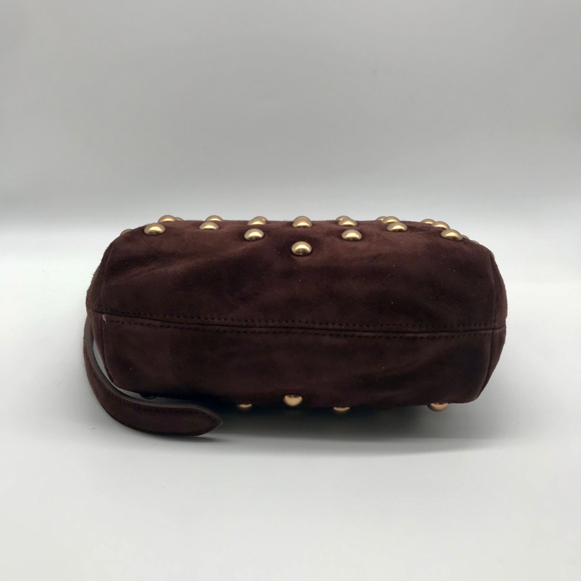 Sam Edelman Spiced Pecan Leather Convertible Bracelet Handle Crossbody Bag