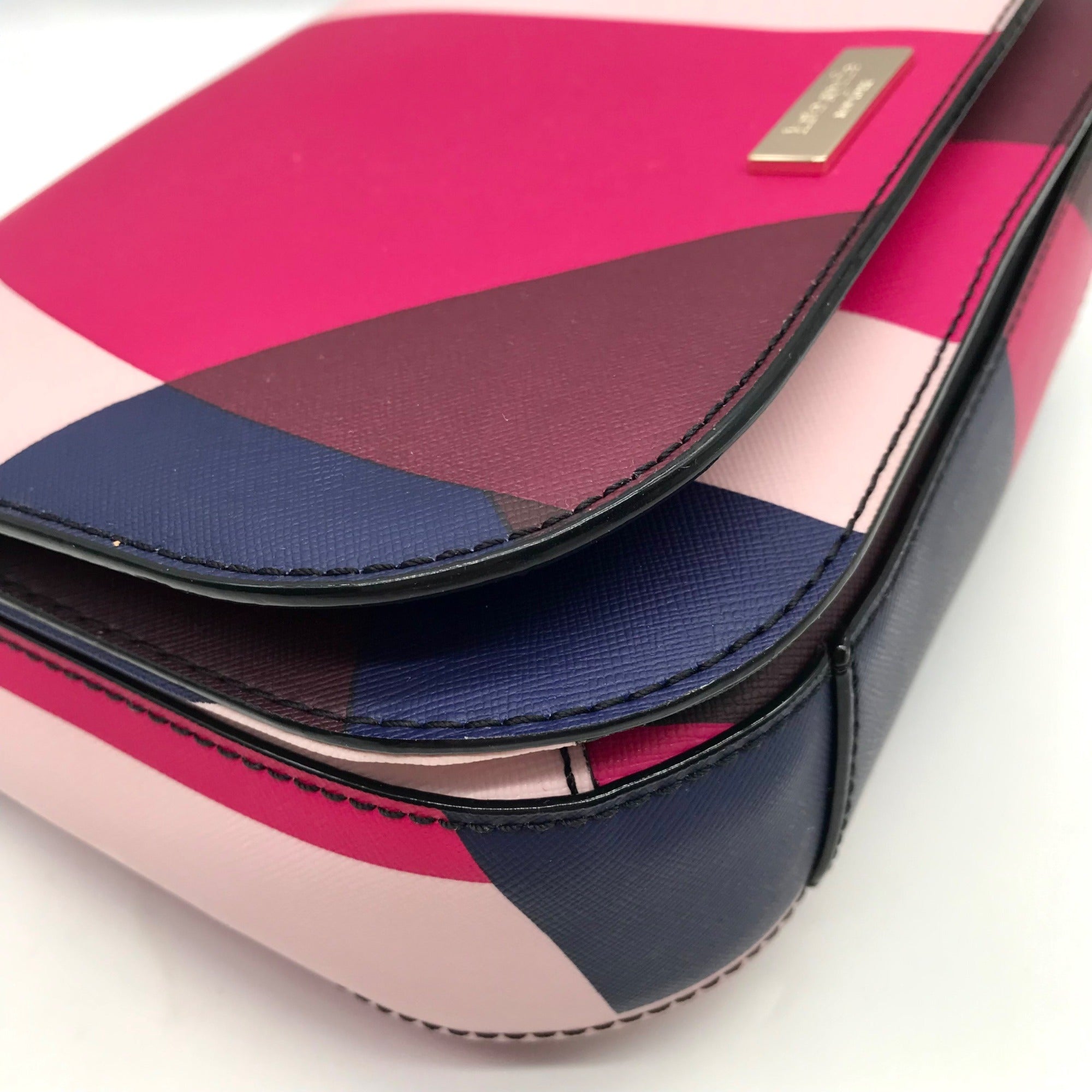 Kate Spade Pink Multi Leather Laurel Way Ego Spotlight Crossbody Bag