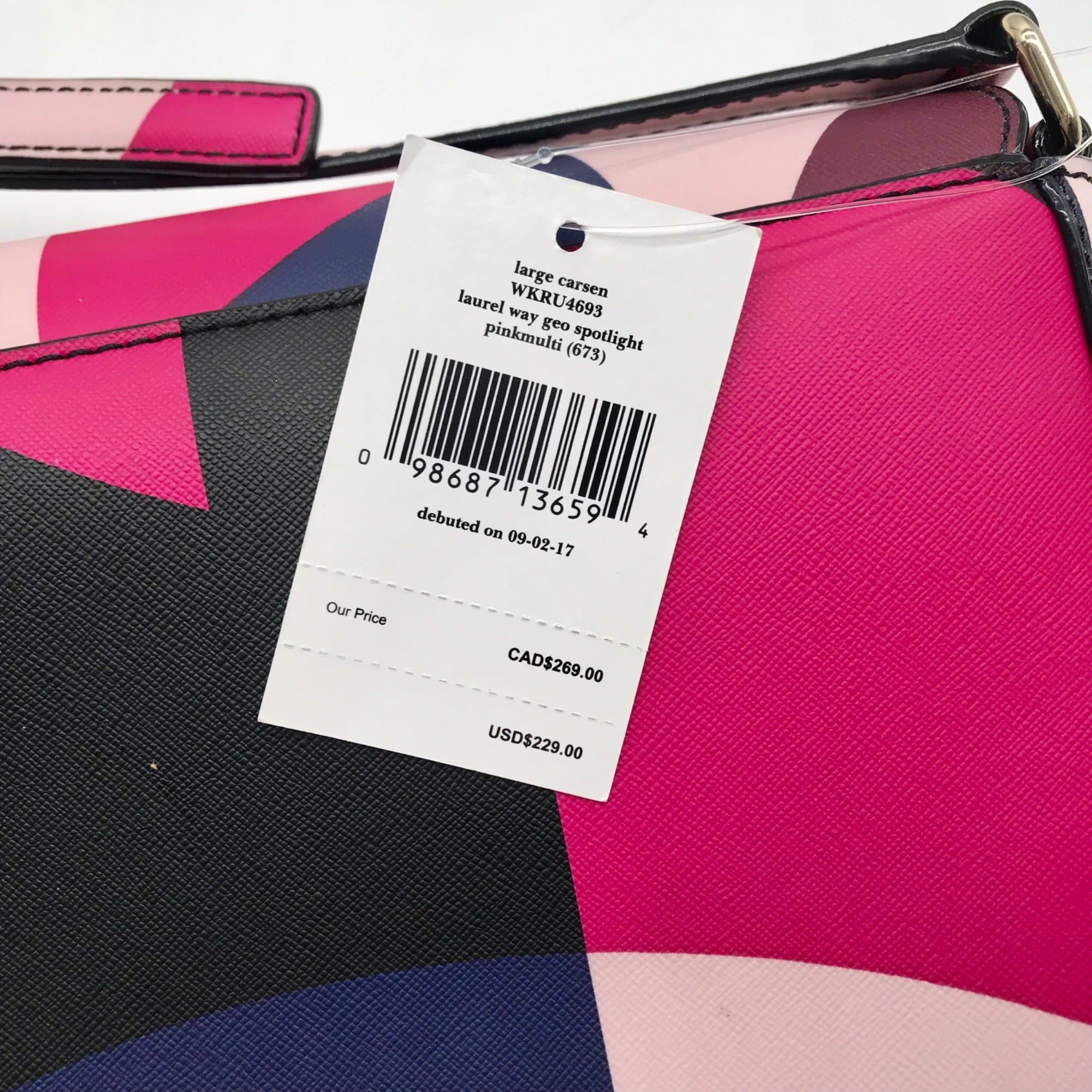 Kate Spade Pink Multi Leather Laurel Way Ego Spotlight Crossbody Bag