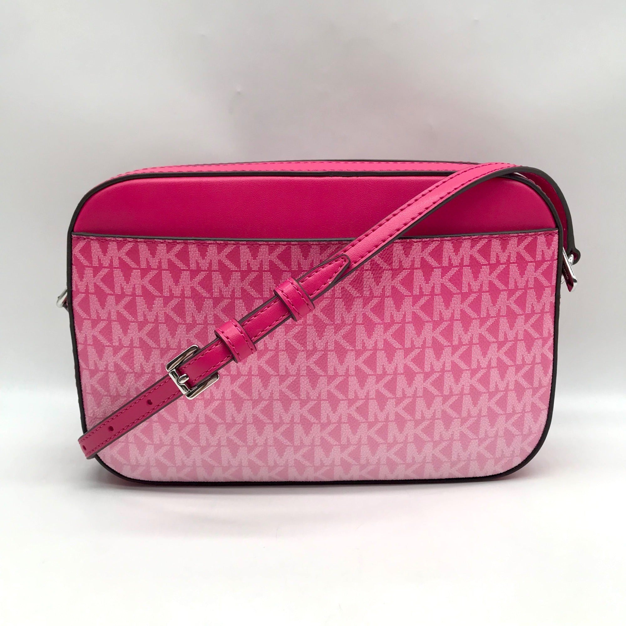 Michael Kors Dragon Fruit Ombre Leather Jet Set Logo Crossbody Bag