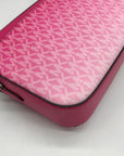 Michael Kors Dragon Fruit Ombre Leather Jet Set Logo Crossbody Bag