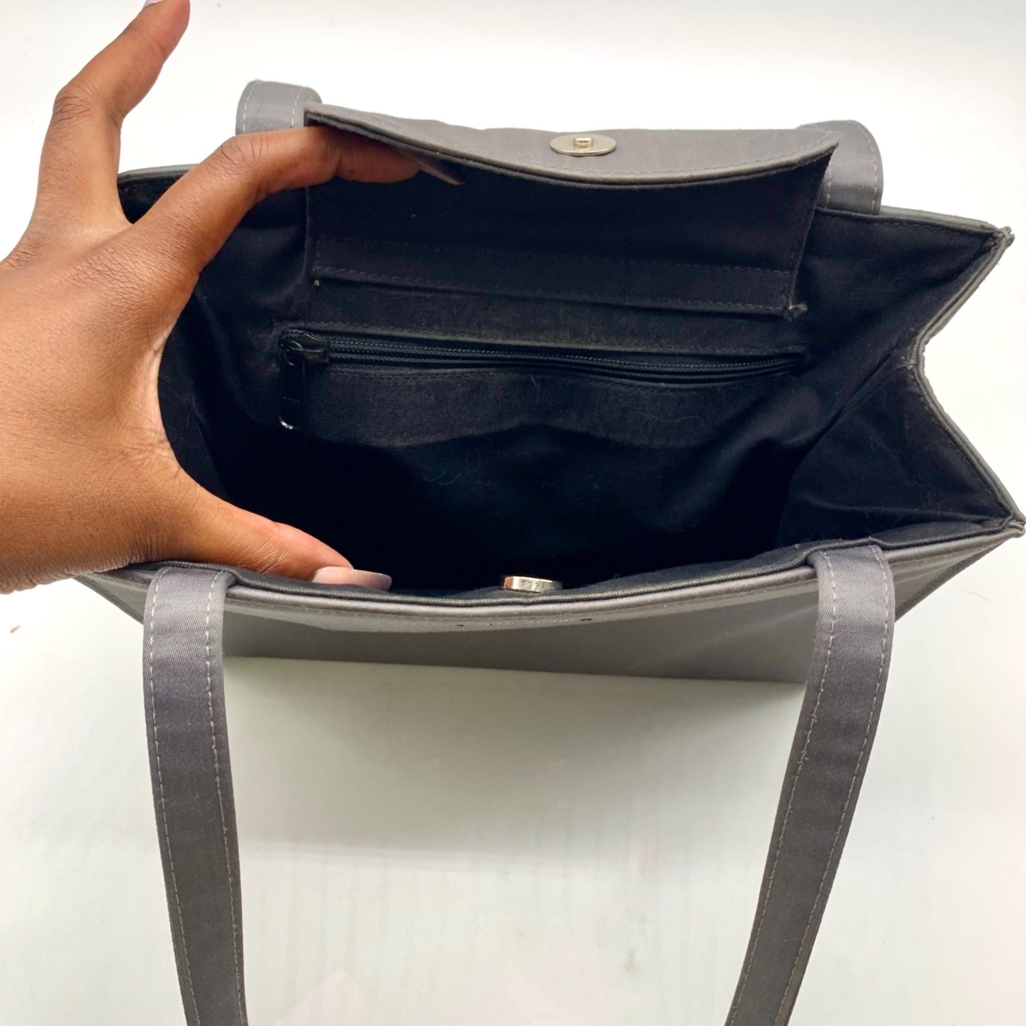 Kate Spade Gray Fabric Shoulder Bag