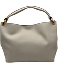 Donna Karan Ivory Pebbled Leather Slouchy Shoulder Bag