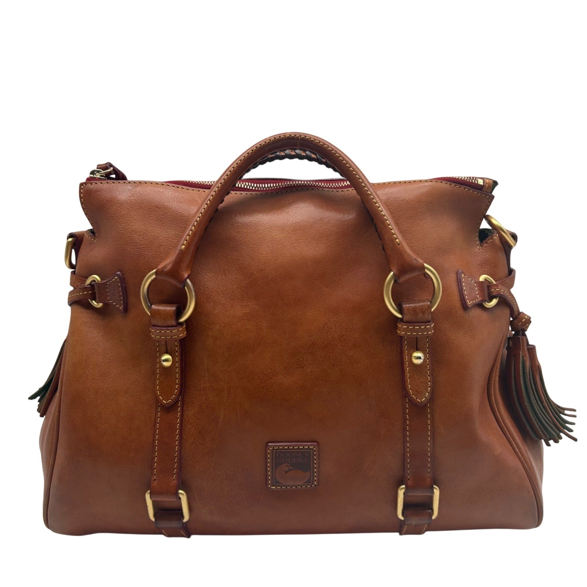 Donney &amp; Bourke Brown Classic Leather Satchel Bag