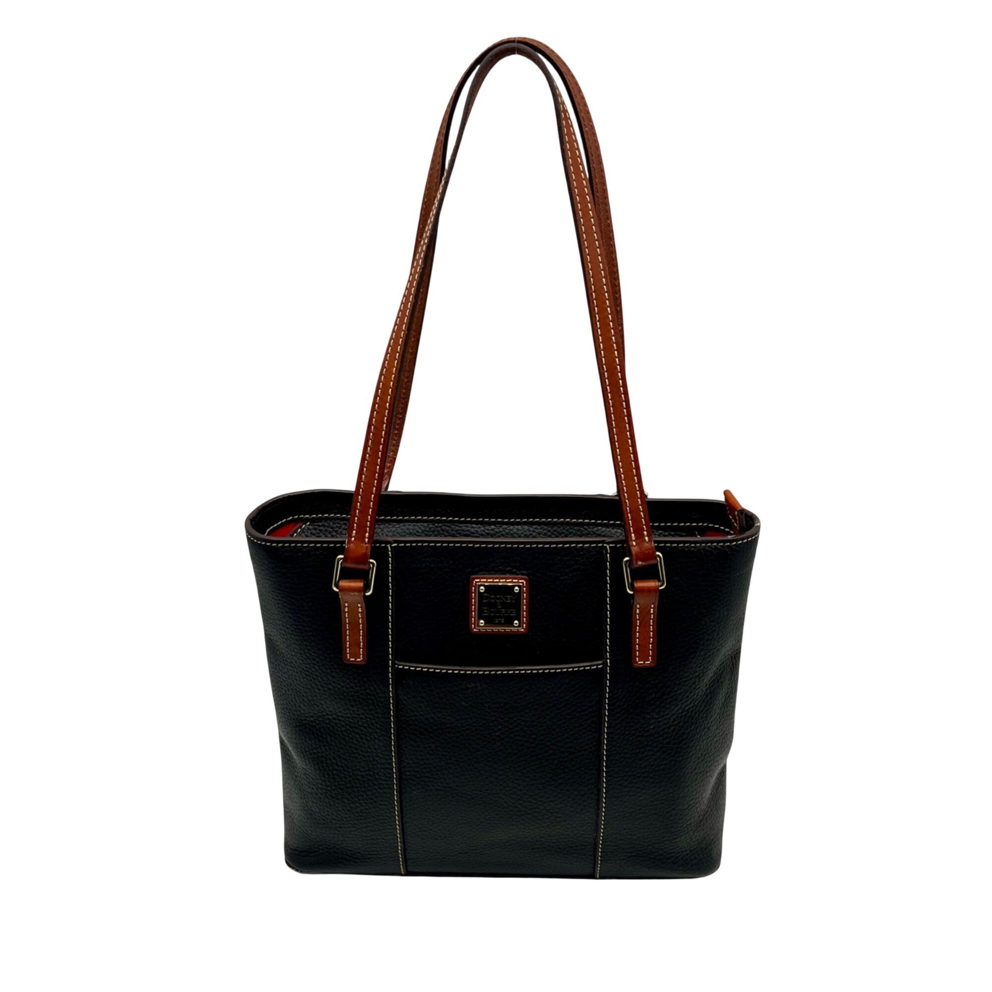 Dooney And Bourke Black Pebbled Leather Shoulder Bag