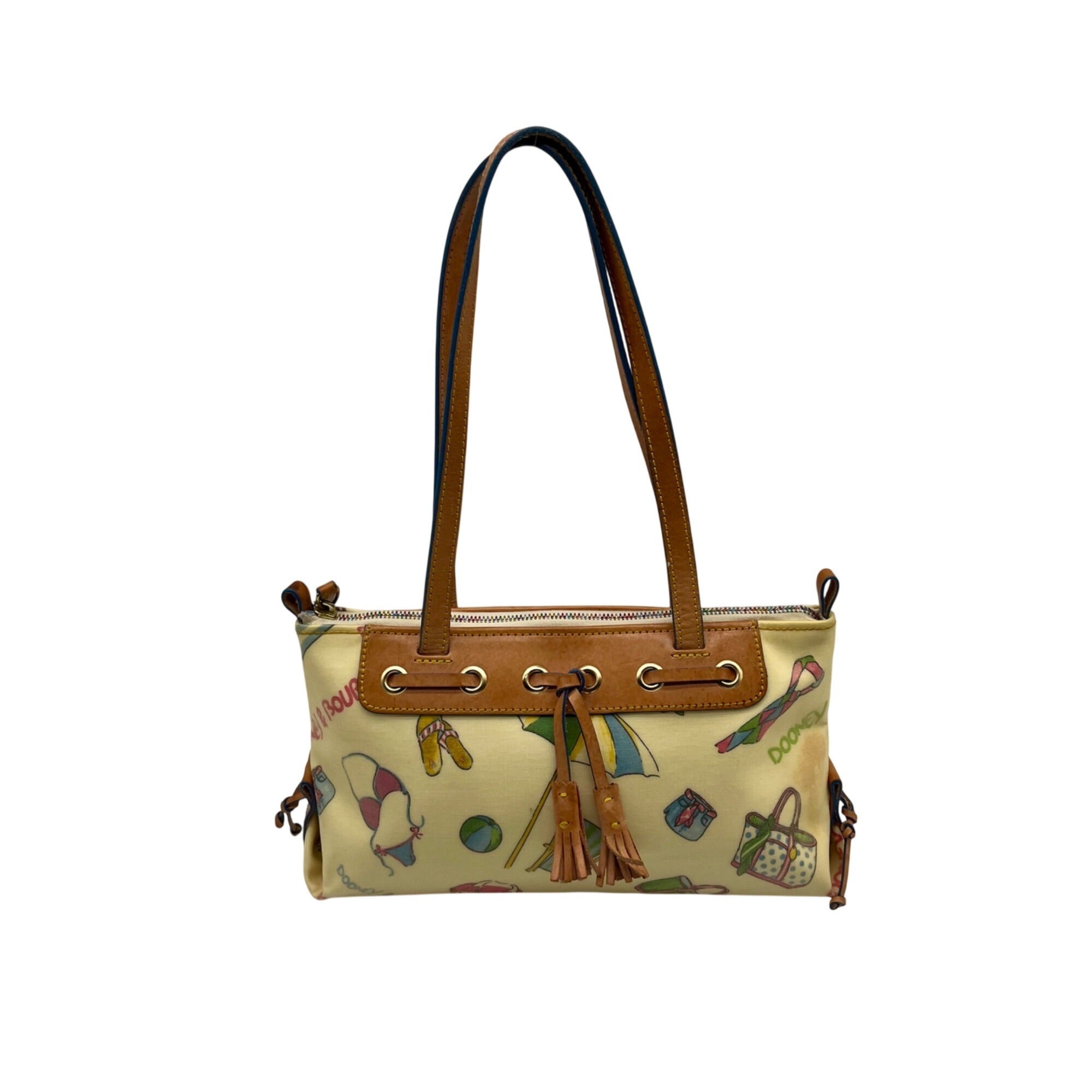 Dooney &amp; Bourke Beach Print Coated Canvas Shoulder Bag