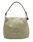 Dooney & Bourke Beige Pebbled Leather Hobo Bag