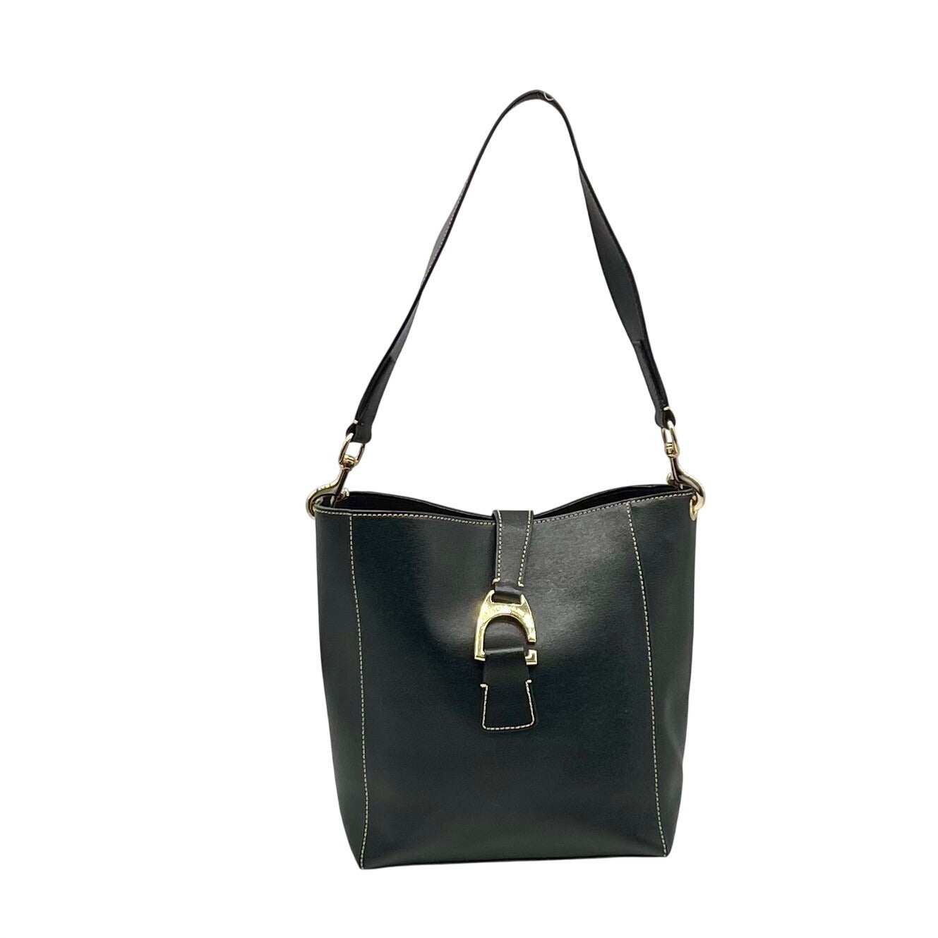 Dooney &amp; Bourke Black Leather Shopper Tote Bag