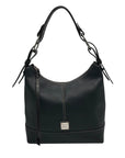 Dooney & Bourke Black Pebbled Grain Leather Hobo Shoulder Bag