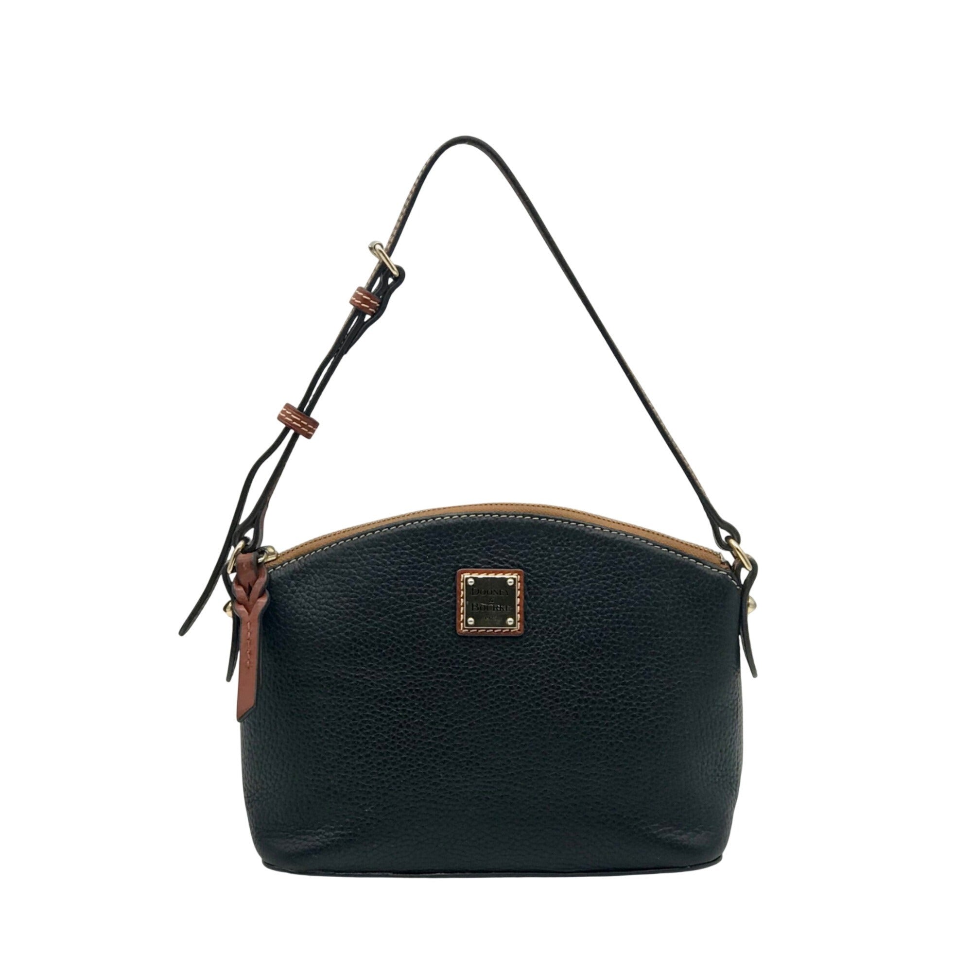 Dooney &amp; Bourke Black Pebbled Leather Crossbody Bag