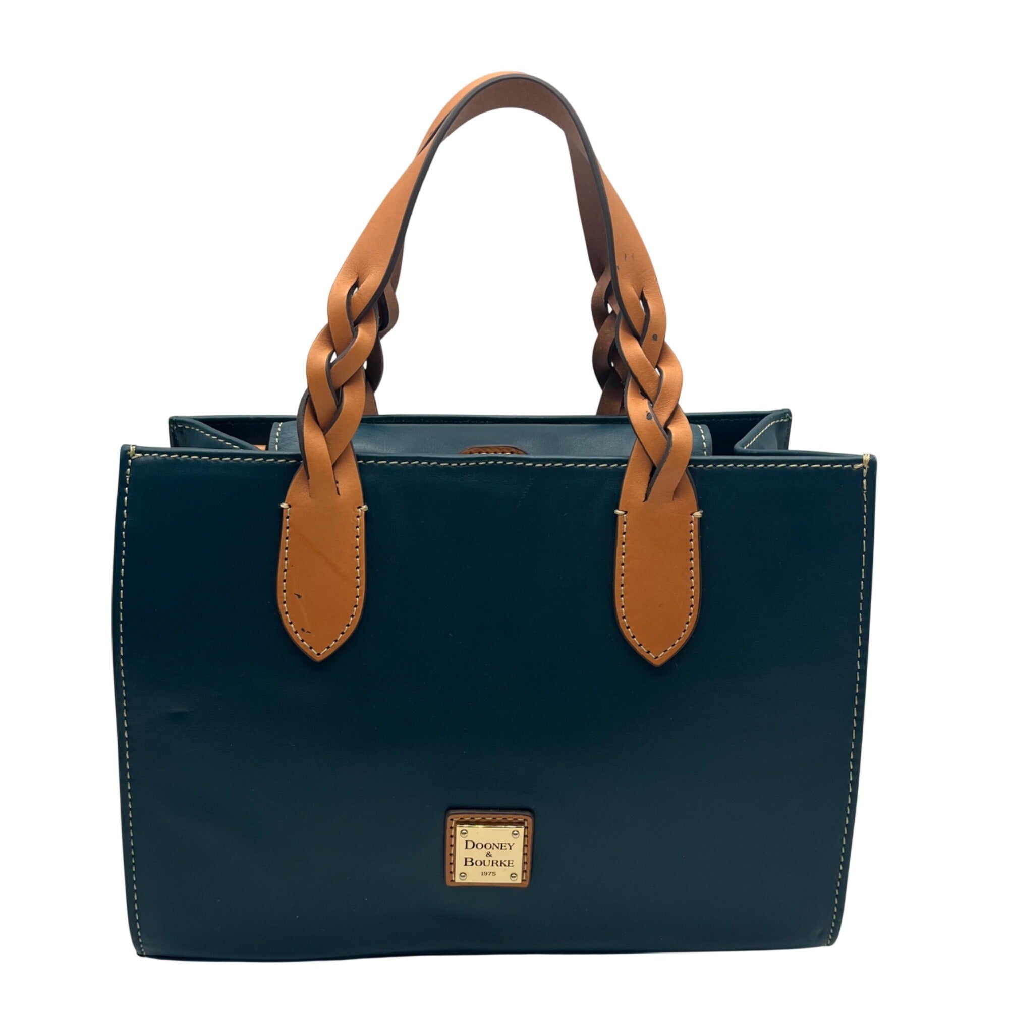 Dooney &amp; Bourke Blue Smooth Leather Convertible Satchel