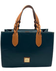 Dooney & Bourke Blue Smooth Leather Convertible Satchel