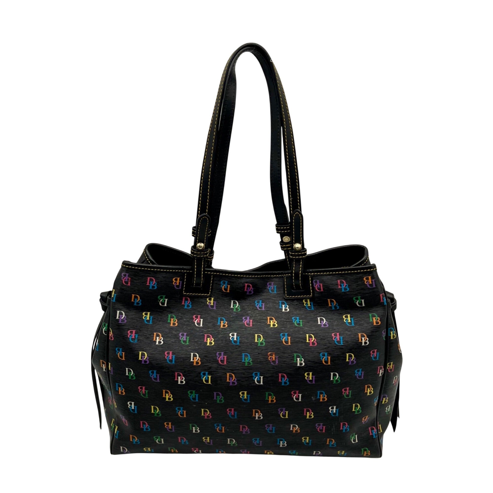 Dooney &amp; Bourke DB75 Black Monogram Shoulder Bag
