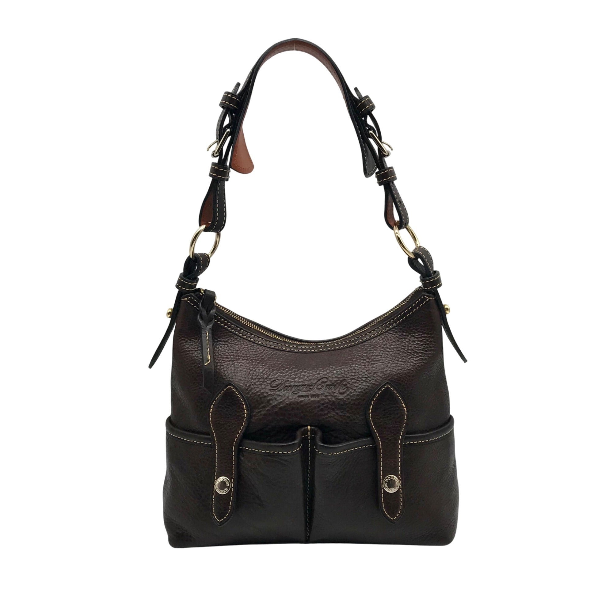 Dooney & Bourke Dark Brown Vachetta Leather Lucy Florentine Satchel Bag