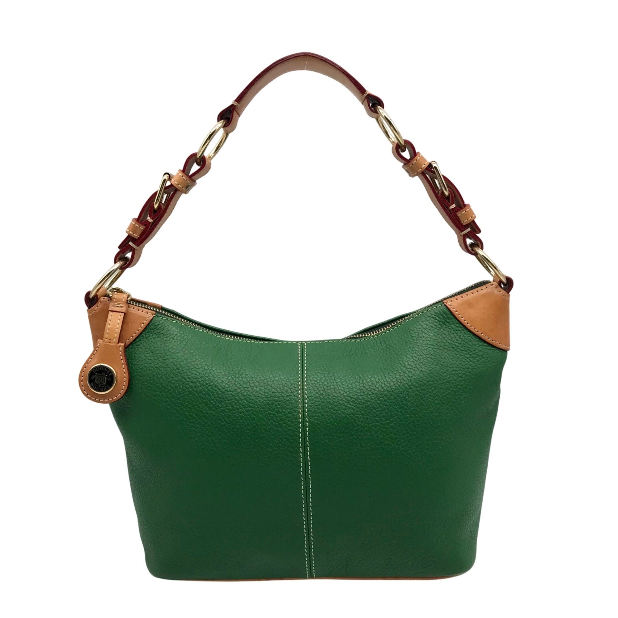 Dooney & Bourke Emerald Green Pebble Leather Shoulder Bag
