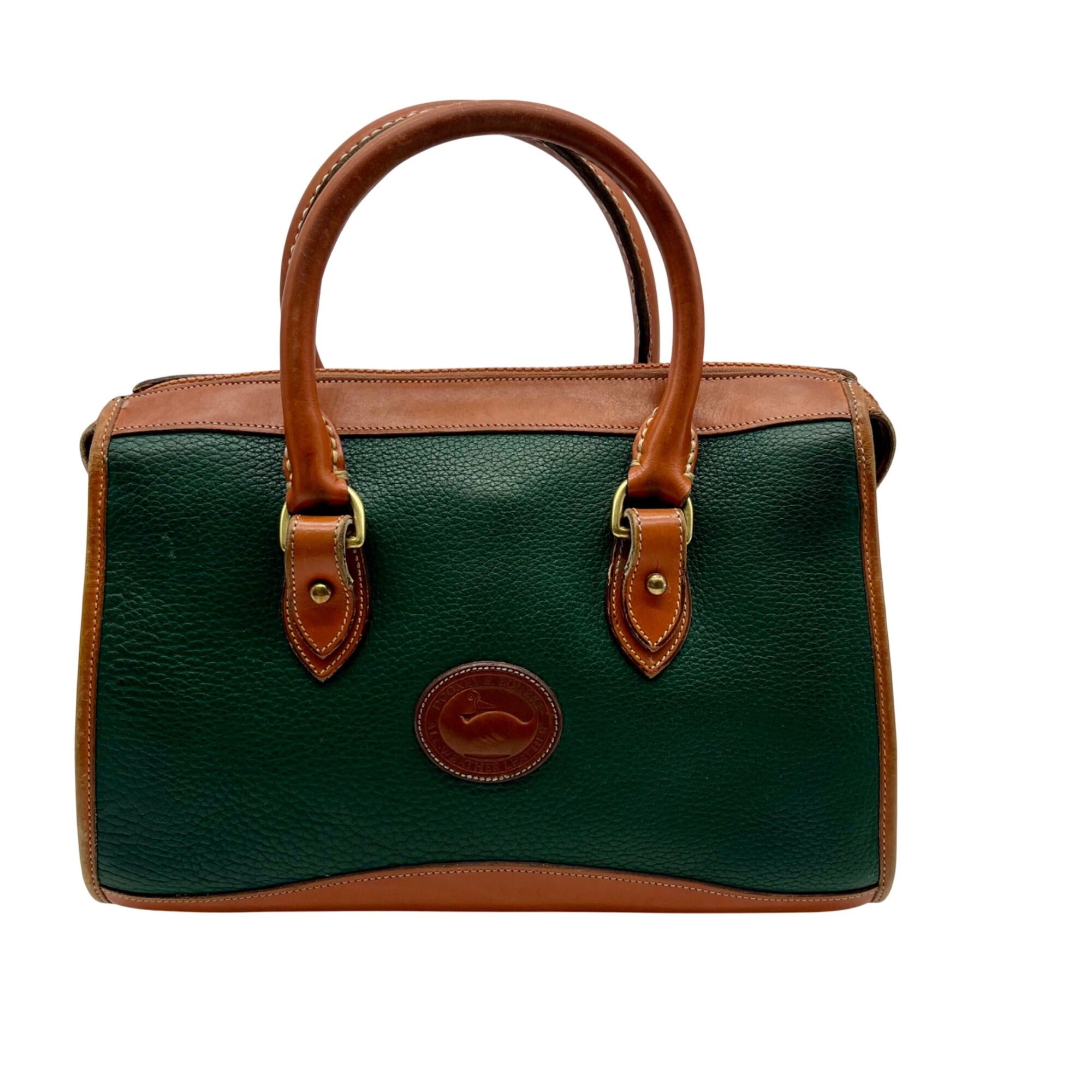 Dooney &amp; Bourke Green All-Weather Leather Satchel Bag