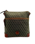 Dooney & Bourke Grey Monogram Print Fabric Crossbody Bag