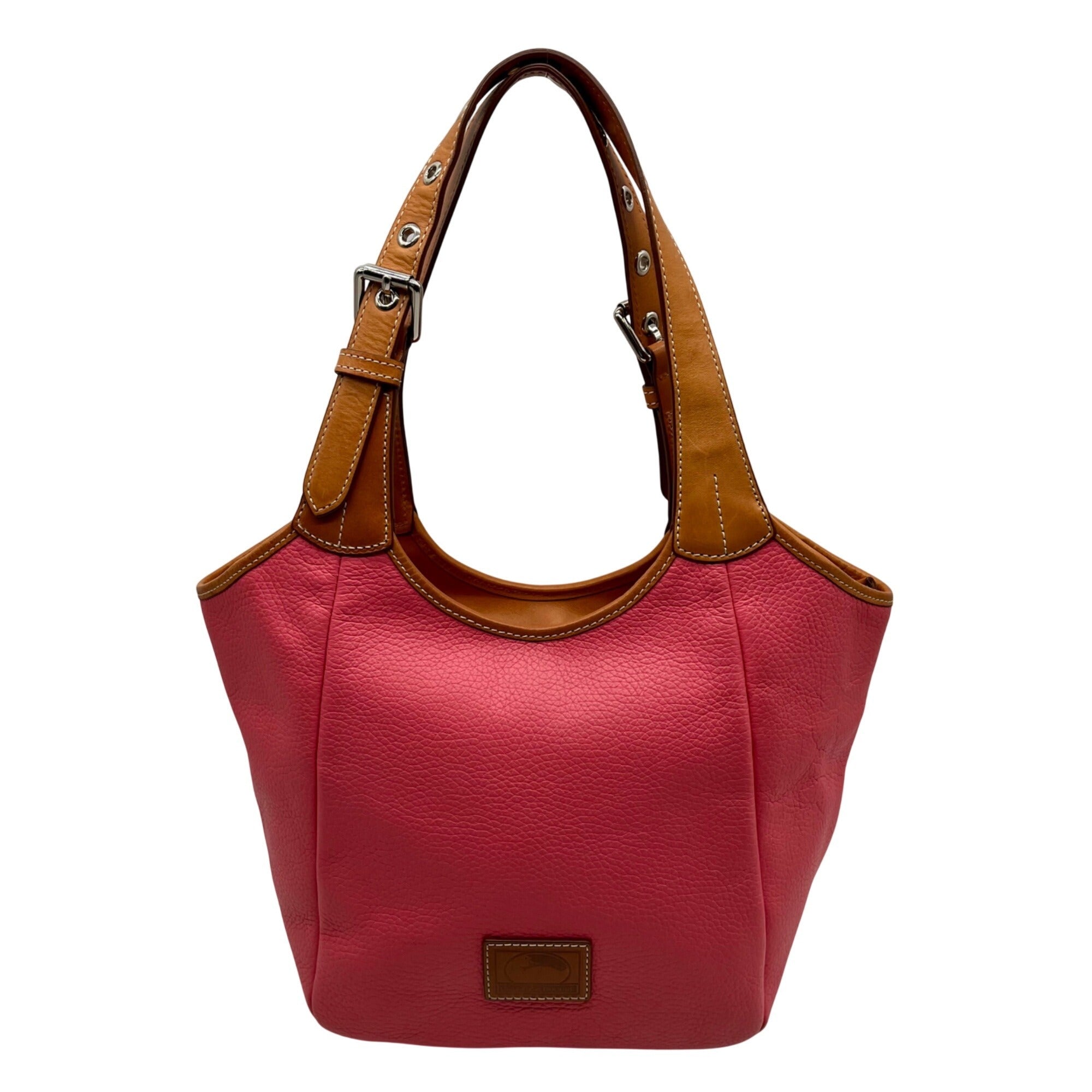 Dooney &amp; Bourke Pink Pebbled Grain Leather Patterson Penelope Shoulder Bag