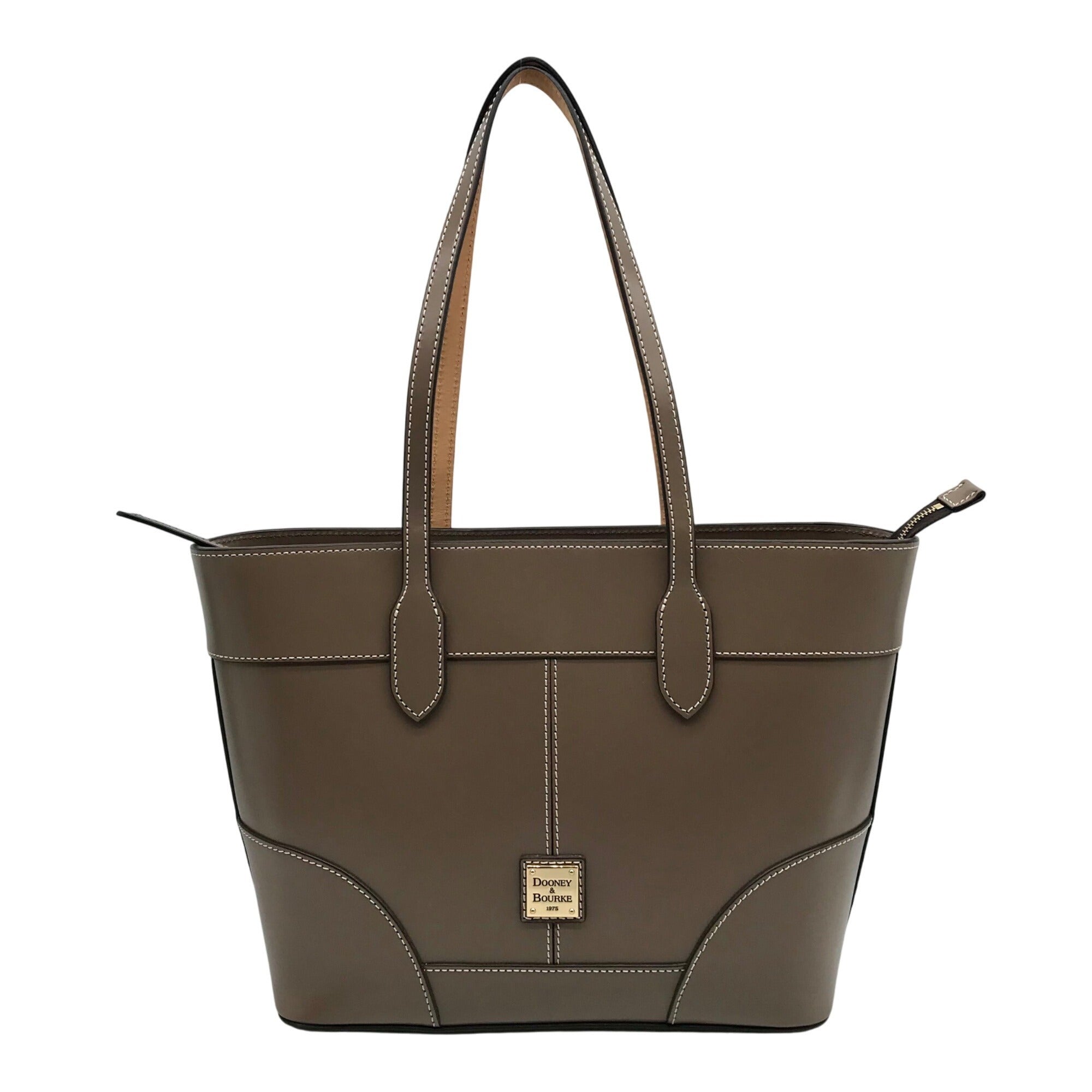 Dooney & Bourke Taupe Leather Selleria Tote Bag