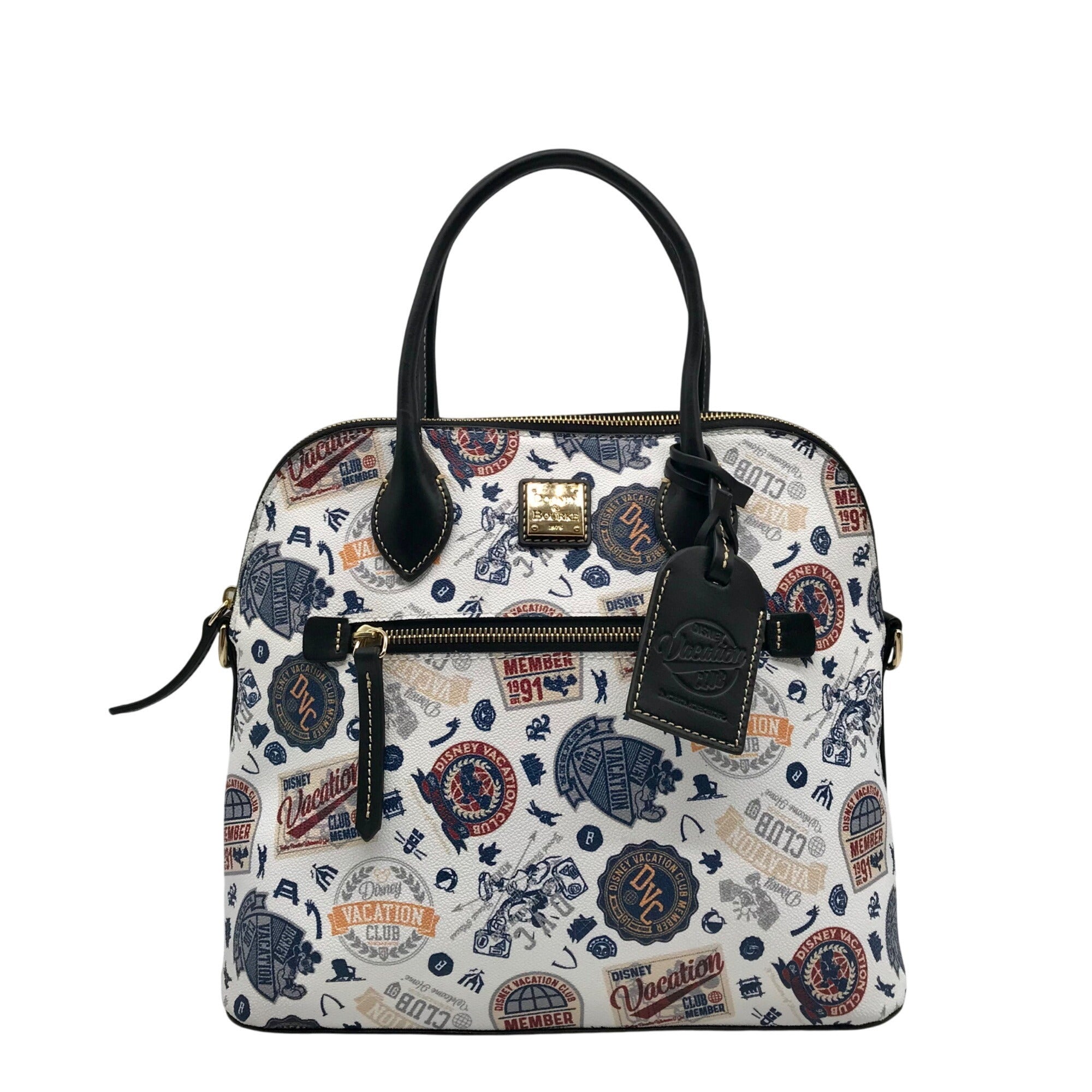 Dooney & Bourke White Pebbled Grain Disney Vacation Club Satchel Bag