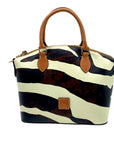 Dooney & Bourke Zebra Print Leather Geena Satchel