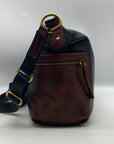 Osgoode Marley Brown and Dark Green Leather Amelia Crossbody Bag