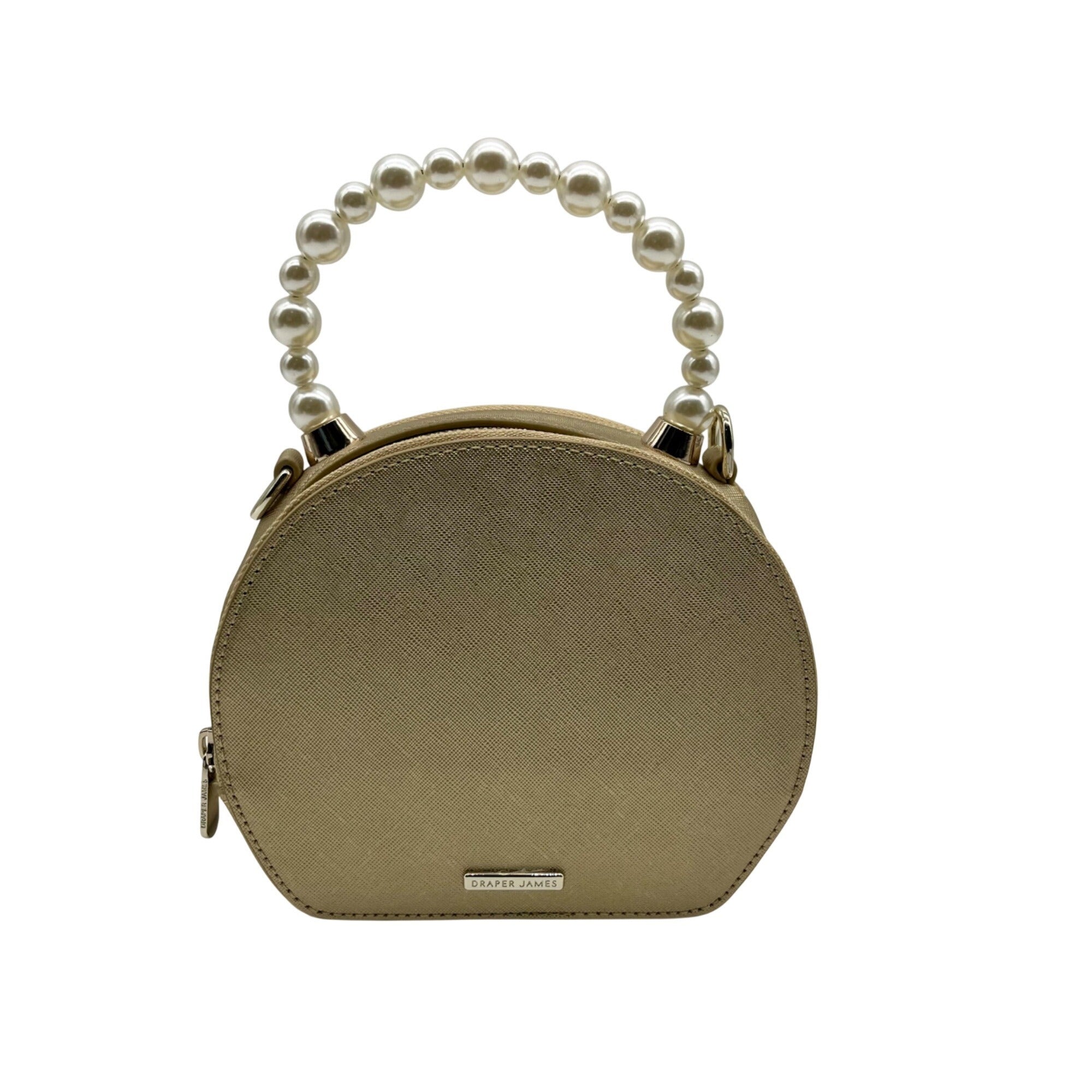 Draper James Gold Round Crossbody Bag