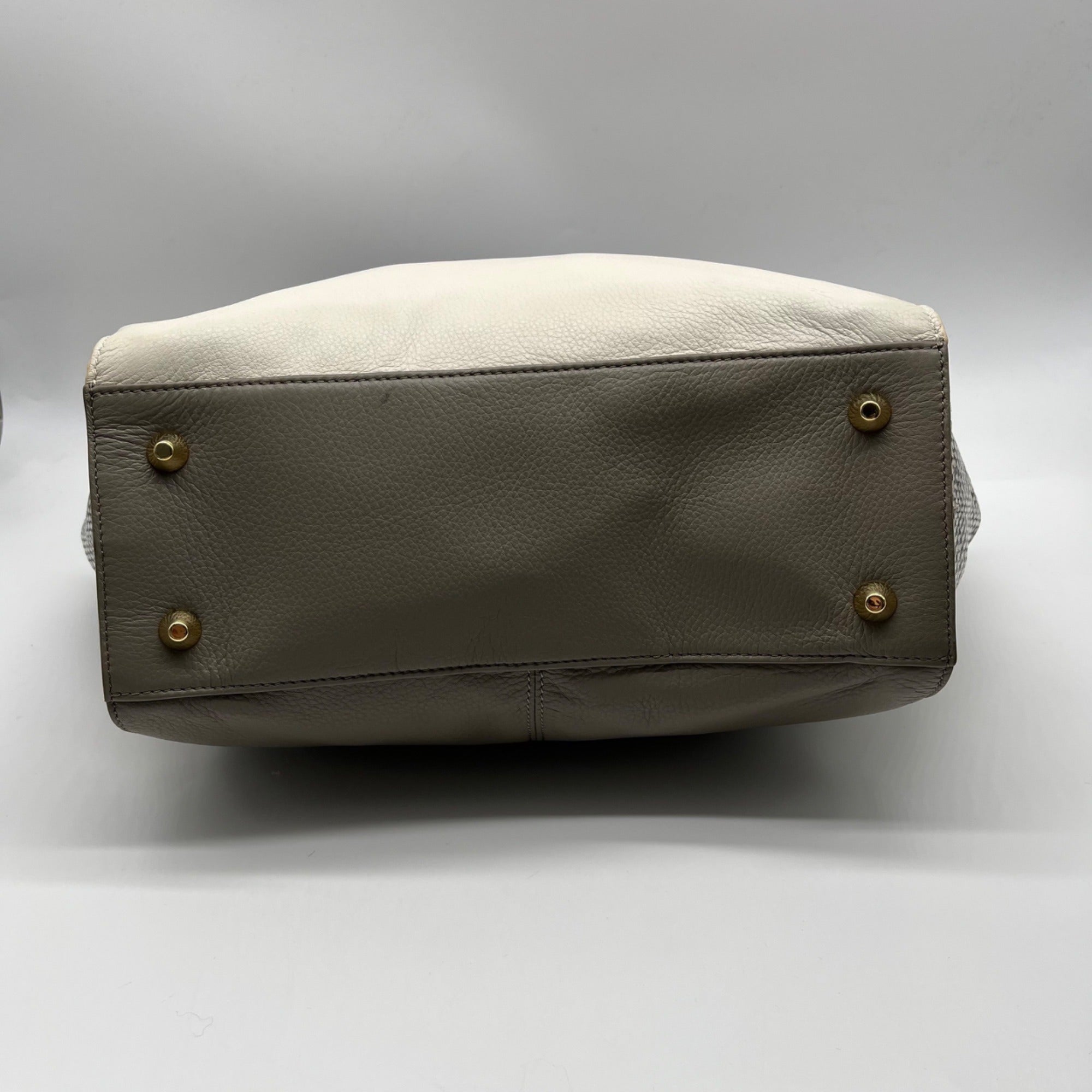 Vince Camuto Julia Cream &amp; Grey Satchel Bag