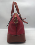 Dooney & Bourke Red Pebble Grain Leather Domed Satchel