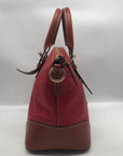 Dooney & Bourke Red Pebble Grain Leather Domed Satchel