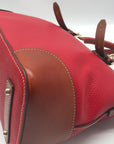 Dooney & Bourke Red Pebble Grain Leather Domed Satchel