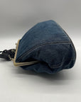 Patricia Nash Denim Blue Fabric Large Convertible Clutch