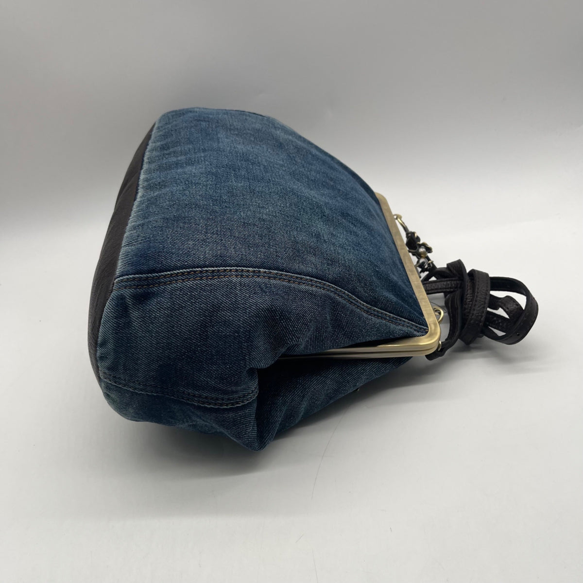 Patricia Nash Denim Blue Fabric Large Convertible Clutch