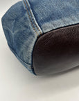 Patricia Nash Denim Blue Fabric Large Convertible Clutch