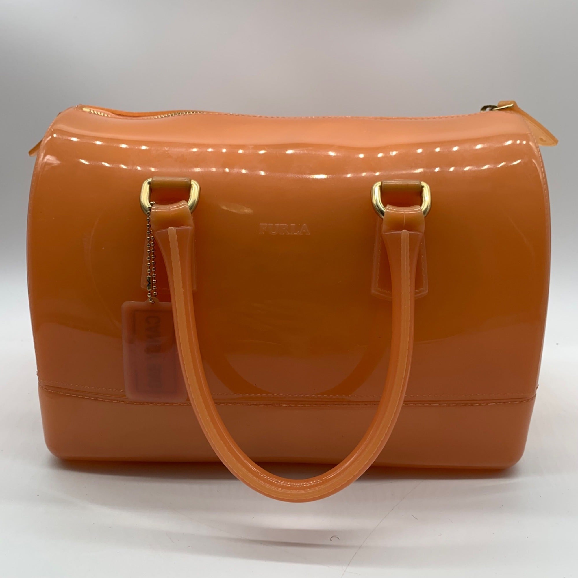 Furla PVC Bright Orange Candy Bag