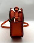 Michael Kors Orange Saffiano Leather Jet Set Poppy Travel Crossbody Bag