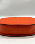 Michael Kors Orange Saffiano Leather Jet Set Poppy Travel Crossbody Bag