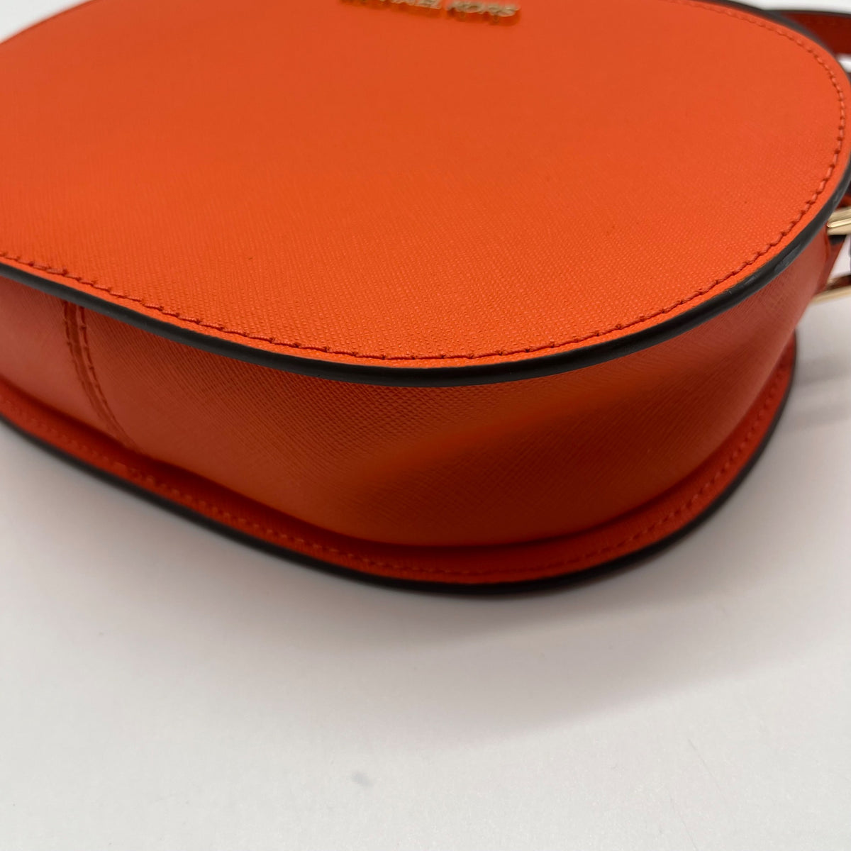 Michael Kors Orange Saffiano Leather Jet Set Poppy Travel Crossbody Bag
