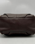 Coach 2-Way Brown Pebbled Leather Duffle Shoulder Bag (F15064)