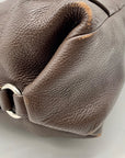 Coach 2-Way Brown Pebbled Leather Duffle Shoulder Bag (F15064)