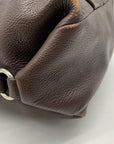 Coach 2-Way Brown Pebbled Leather Duffle Shoulder Bag (F15064)