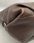 Coach 2-Way Brown Pebbled Leather Duffle Shoulder Bag (F15064)