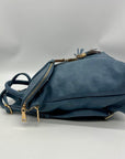 Miztique Blue Vegan Leather Diana Flip Over Backpack