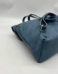 Miztique Blue Vegan Leather Diana Flip Over Backpack