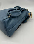 Miztique Blue Vegan Leather Diana Flip Over Backpack