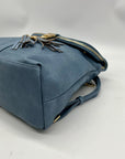 Miztique Blue Vegan Leather Diana Flip Over Backpack